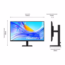 Samsung LS27D800UAU computer monitor 68.6 cm (27") 3840 x 2160 pixels Quad HD Black - Additional view 5