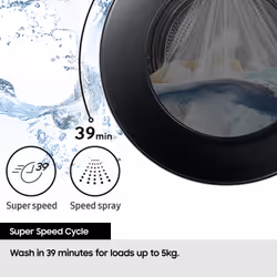 Samsung WD11DG5B15BB/EU washer dryer Freestanding Front-load Black D - Additional view 7