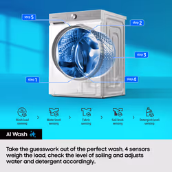 Samsung WD90DG5B15BE/EU washer dryer Freestanding Front-load White D - Additional view 6