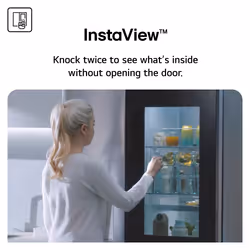 LG InstaView ™ GSXE91EVAD American Style Smart Fridge Freezer - Essence Black Steel - D Rated - Additional view 6