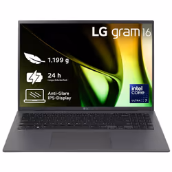 LG Gram 16Z90S-G.AA79A1, Intel Core Ultra 7, 40.6 cm (16"), 2560 x 1600 pixels, 16 GB, 1 TB, Windows 11 Home