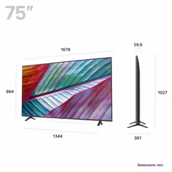LG 75UR75006LK.AEK TV 190.5 cm (75") 4K Ultra HD Smart TV Wi-Fi Blue