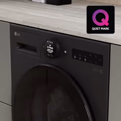 LG VX70 Series AI Direct Drive™ F4X7009TBB 9 kg 1400 Spin Washing Machine - Matte Black - A-40% Rated - Additional view 4