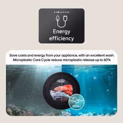 LG VX70 Series AI Direct Drive™ F4X7009TBB 9 kg 1400 Spin Washing Machine - Matte Black - A-40% Rated - Additional view 8
