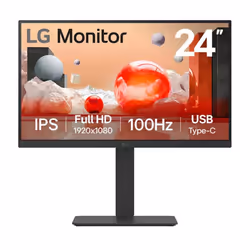 LG 23.8" Full HD 16:9 IPS 1920x1080 5ms 100Hz USB-C Computer Monitor 24BA650-B