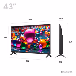 LG 43UA75006LA.AEK TV 109.2 cm (43") 4K Ultra HD Smart TV Wi-Fi Black