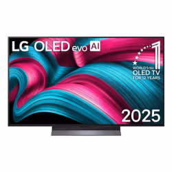 LG OLED evo AI 48 Inch C5 4K Smart TV, 121.9 cm (48"), 3840 x 2160 pixels, OLED evo, Smart TV, Wi-Fi, Black
