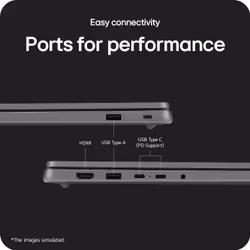 LG Gram Book 15.6" Copilot Laptop - Intel® Core™ i5 1334U, 512GB SSD, 16 GB RAM - Titan Silver - Additional view 3