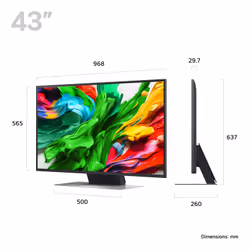 LG 43QNED87A6D.AEK TV 109.2 cm (43") 4K Ultra HD Smart TV Wi-Fi Blue
