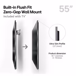 LG OLED evo AI 55 Inch G5 4K Smart TV 2025 - Wall mount version