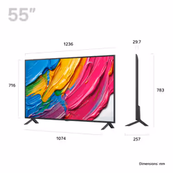 LG 55QNED80A6A.AEK TV 139.7 cm (55") 4K Ultra HD Smart TV Wi-Fi Black