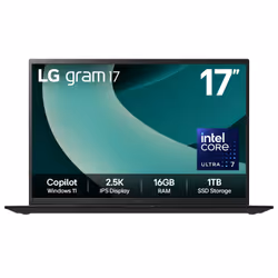 LG Gram 17Z90T-G.AA78A1, Intel Core Ultra 7, 5.1 GHz, 43.2 cm (17"), 2560 x 1600 pixels, 16 GB, 1 TB