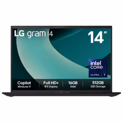 LG Gram AI 14Z90T-G.AA75A1, Intel Core Ultra 7, 35.6 cm (14"), 1920 x 1080 pixels, 16 GB, 512 GB, Windows 11 Home