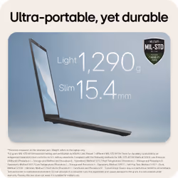 LG Gram 15Z80T-G Laptop Ryzen AI 7 350 15.6 inch 16 GB RAM 1 TB SSD Full HD Windows 11 Home Black - Additional view 4