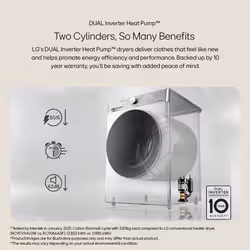 LG RHX1009NNK tumble dryer Freestanding Front-load 9 kg Black - Additional view 6