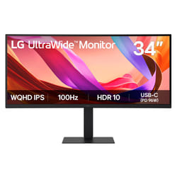 LG 34" IPS Ultrawide QHD Monitor computer monitor 86.4 cm (34") 3440 x 1440 pixels UltraWide Quad HD Black
