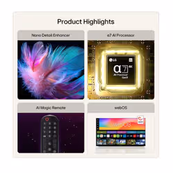 LG NANO 4K UHD AI 43NU900B6LA 109.2 cm (43") 4K Ultra HD Smart TV Wi-Fi Black - Additional view 2