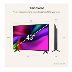 LG NANO 4K UHD AI 43NU900B6LA 109.2 cm (43") 4K Ultra HD Smart TV Wi-Fi Black - Additional view 3