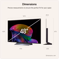 LG OLED TV 48 (UD) 121.9 cm (48") 4K Ultra HD Smart TV Wi-Fi - Additional view 3