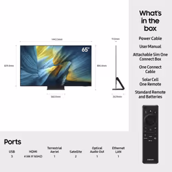 Samsung QE65S95FATXXU TV 165.1 cm (65") 4K Ultra HD Smart TV Wi-Fi Black