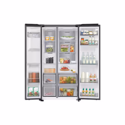 Samsung Series 6 SpaceMax RS70F64KETEU 634L Smart American Fridge Freezer, Silver