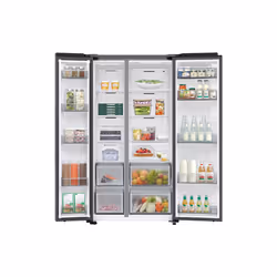 Samsung Series 6 SpaceMax RS70F65QETEU 652L Smart American Fridge Freezer, Silver