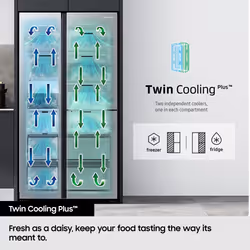 Samsung Series 7 SpaceMax RS70F67QCTEU 652L Smart American Fridge Freezer, Silver - Additional view 5