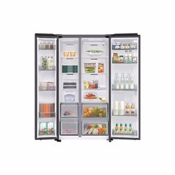 Samsung Series 7 SpaceMax RS70F68QBFEU 652L Smart American Fridge Freezer, Black
