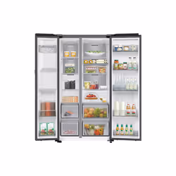 Samsung Series 9 AI Home RS90F64EEFEU 634L Smart American Fridge Freezer, Black