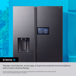 Samsung Series 9 AI Home RS90F64EETEU 634L Smart American Fridge Freezer, Silver - Additional view 4