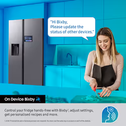 Samsung Series 9 AI Home RS90F64EETEU 634L Smart American Fridge Freezer, Silver - Additional view 5