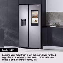 Samsung Family Hub RS90F66BEFEU 614L Smart American Fridge Freezer, Black - Additional view 4
