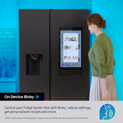 Samsung Family Hub RS90F66BEFEU 614L Smart American Fridge Freezer, Black - Additional view 5