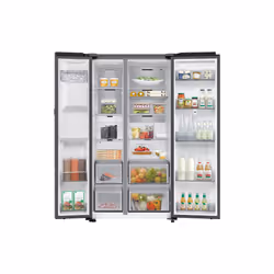 Samsung Family Hub RS90F66BETEU 614L Smart American Fridge Freezer, Silver - Additional view 2