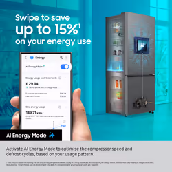 Samsung Series 8 SpaceMax RB50DG632ES9EU 505L Smart Combi Fridge Freezer, Silver - Additional view 5