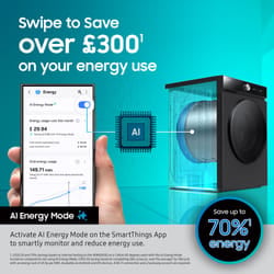 Samsung Series 5 AI Energy WW10FG5U34ABEU 10KG 1400rpm Smart Washing Machine, Black