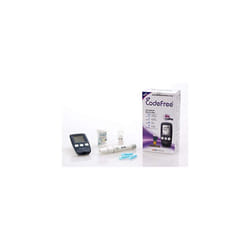 Codefree Blood Glucose Monitor | Diabetes Monitoring Meter Tester | Blood Sugar Testing Kit with Strips, Lancets, Case - in mmol/L