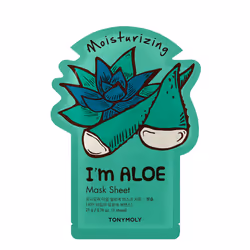 Tony Moly I'm Real Aloe, Hydrating mask, Unisex, Hydrating, Sheets, 21 ml, Paraben, Synthetic colorant, Talc