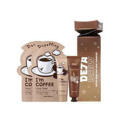TONYMOLY Deja Brew | 4 PC K-beauty Coffee Skincare Cracker Gift Set  2 Sheet Masks  Wash Off Mask  Hand Cream