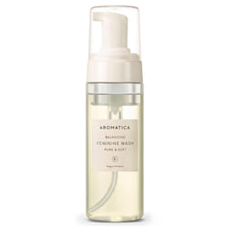 AROMATICA Pure and Soft Feminine Foaming Wash | Vegan  pH-Balanced  Natural Ingredients  Unscented  No Irritation  for Sensitive Skin
