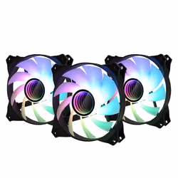Zalman ZM-IF120 3pack+ ZM-4PALC controller 120mm Milky White aRGB Fan infinity effect, Fan, 12 cm, 1200 RPM, Black