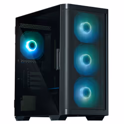 Zalman M4 Black, Mini Tower, PC, Black, micro ATX, Mini-ITX, Plastic, Steel, Tempered glass, 15.7 cm