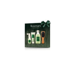 Rosemary Scalp Scaling Trial Kit - Gift set - Mini Wooden Hair Brush - [Shampoo 3.38 fl. oz. / Root Enhancer 1.01 fl. oz