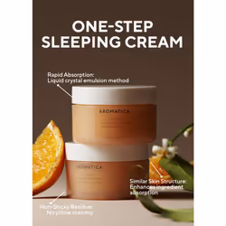 AROMATICA Glow Vita Goodnight Cream Orange & Neroli 3.1fl oz/90g - Night Cream Moisturizer For Face & Neck | Anti Aging Wrinkle Cream with Vitamin C