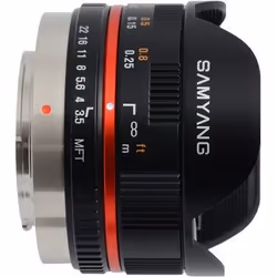 Samyang 7.5mm f/3.5 UMC Fisheye MILC Wide fish-eye lens Black