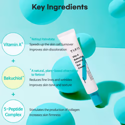 TIAM Vita A Bakuchiol Firming Eye Cream  1.01 fl oz  Retinol Alternative Anti-Aging Eye Cream for for Wrinkles  Dark Circles  and Puffiness  Fragrance - Additional view 4