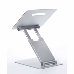 POUT Eyes3 Lift - Aluminium telescopic laptop stand, silver and blue - Additional view 2