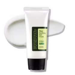 Aloe Soothing Sun Cream SPF 50+++, Daily Hydrating Sunscreen for Dry Sensitive Skin, UVA&UVB Protection, No White Marks, Sun ...