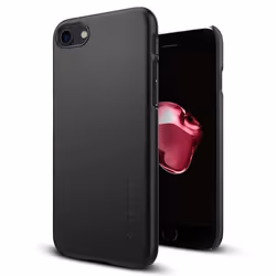 Spigen Thin Fit, Cover, Apple, iPhone 7, 11.9 cm (4.7"), Black