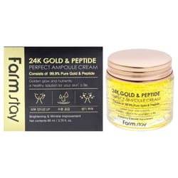 24K Gold and Peptide Perfect Ampoule Cream by FarmStay for Women - 2.7